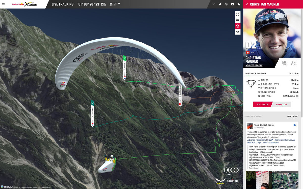 RED BULL X-ALPS LIVE TRACKING