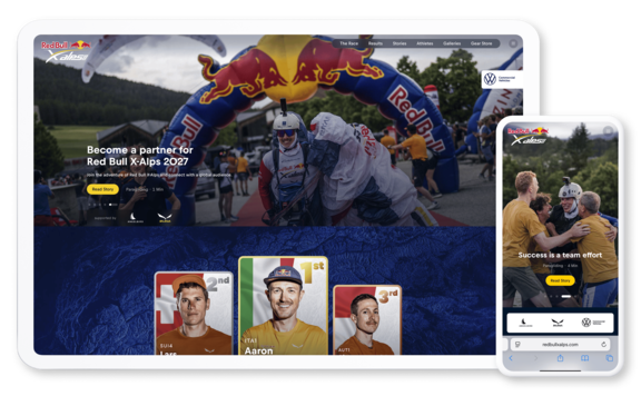 red bull x alps 2025 website mockup