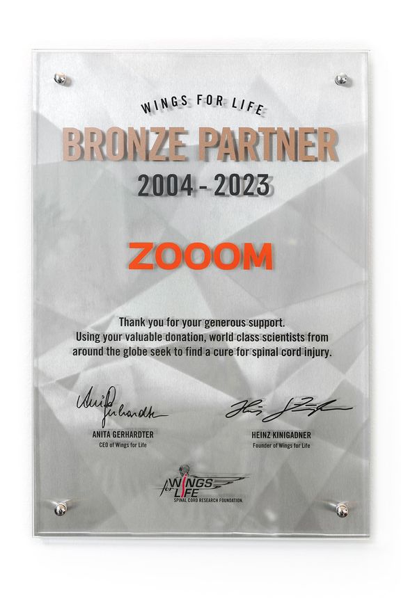 zooom news wings for life certificate 2023