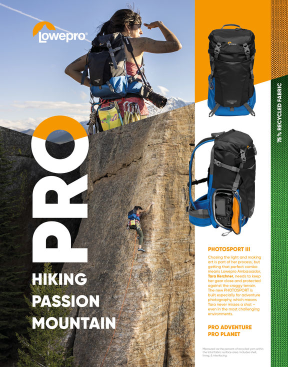 Lowepro PhotoSport campaign PRO backpack