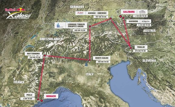 red bull xalps route map